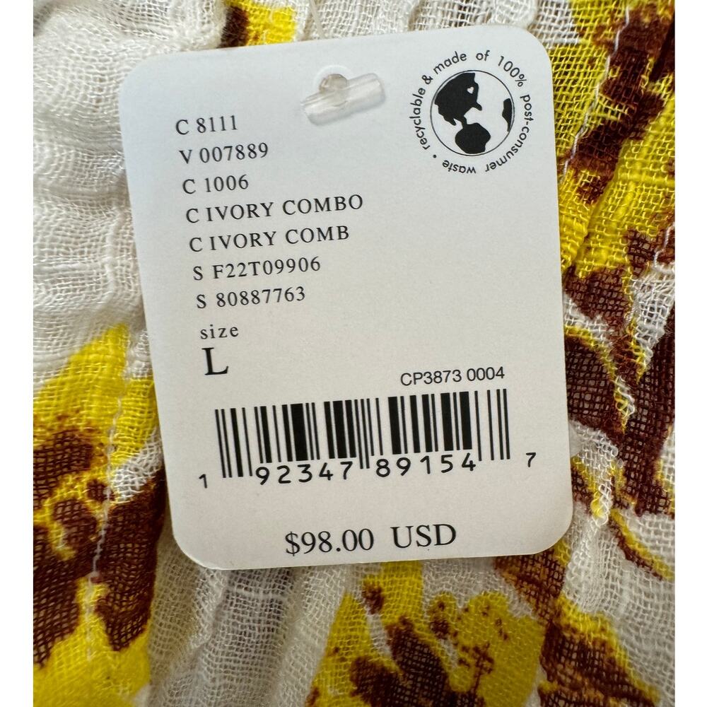 NWT Free People Naya Print Top in Ivory Combo - Picture 10 of 11